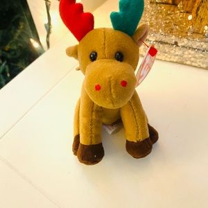 Ty Herald The Moose Baby Beanie 4" Holiday Ornament 2011